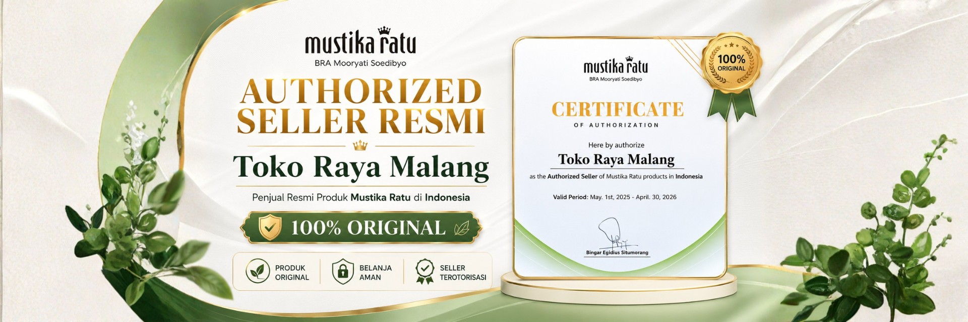 Sertifikat Seller Resmi Mustika Ratu